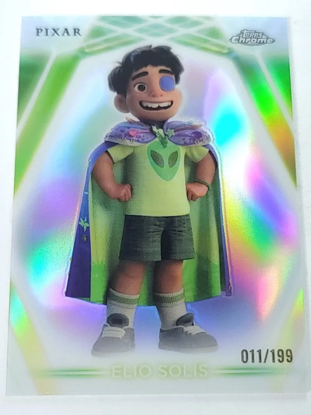 Elio Solis Topps 2026 Disney Neon Holo Chrome Refractor Limited 011/199 CNE
